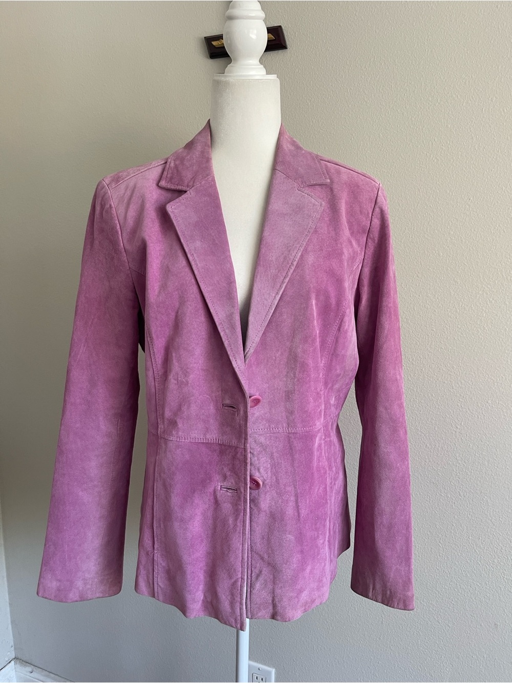 Liz Claiborne Fuchsia Suede Blazer Jacket